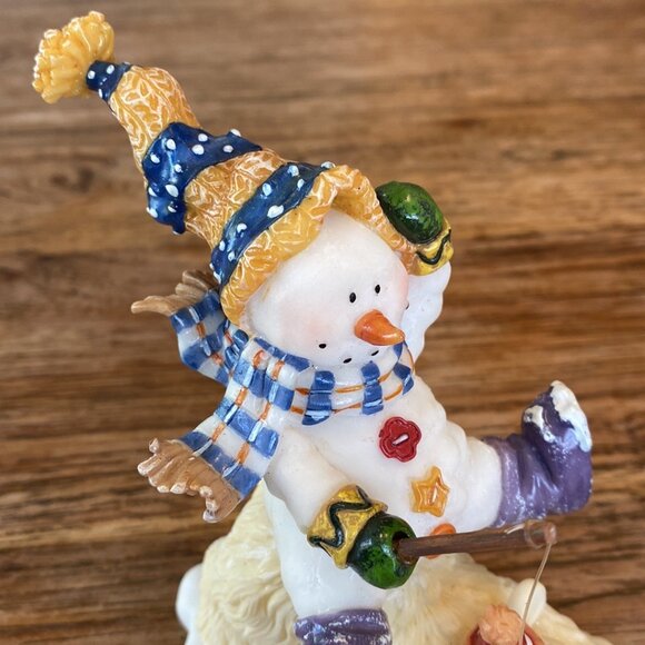 Cute Snowman Fishing Sitting on a Polar Bear - Picture 5 of 11